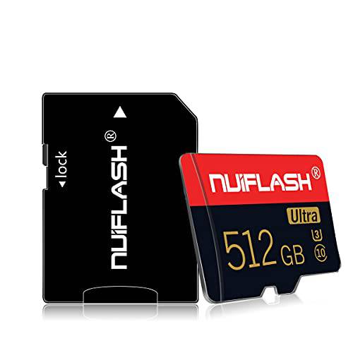 마이크로 SD 카드 512GB 메모리 카드 Class 10 TF 메모리 카드 512GB a SD 카드 어댑터 Designed 안드로이드 스마트폰, 태블릿 Class 10 SD 카드 어댑터