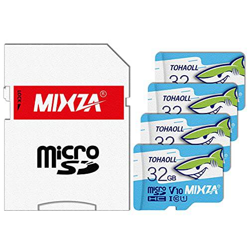 32GB 마이크로 SD 카드, 4 팩 of 32GB MicroSDHC 메모리 카드 어댑터포함 비디오 캠era, 휴대용 디바이스, Wyze 캠&  보안카메라, CCTV, U1 Class 10 메모리 카드  고속 Up to 85MB/ s