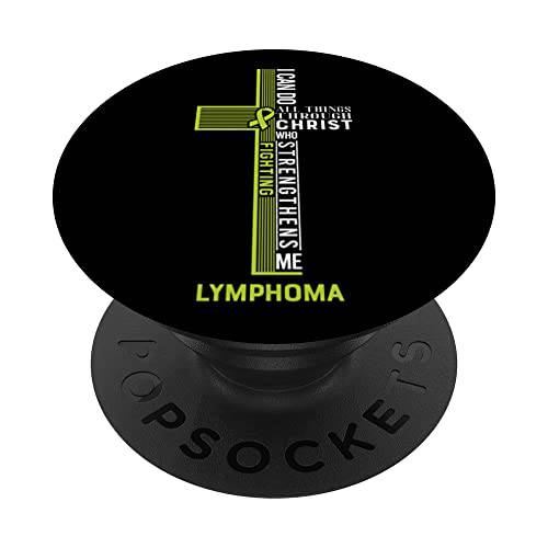 Lymphoma Fight Cancer 리본 PopSockets 스왑가능 PopGrip