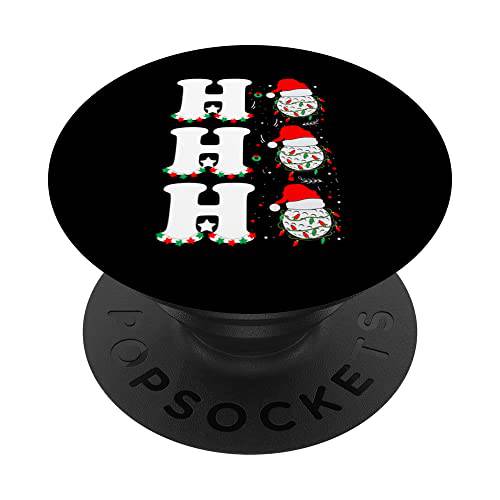Ho Ho Ho 크리스마스 라이트 골프 볼 크리스마스 골프 플레이어 골퍼 PopSockets 스왑가능 PopGrip