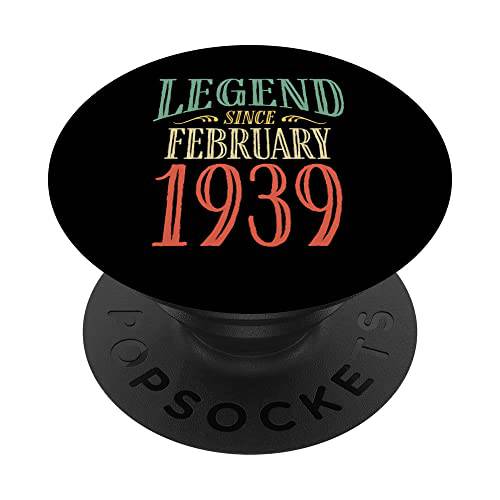 Legend Since February 1939 생일 디자인 PopSockets 스왑가능 PopGrip