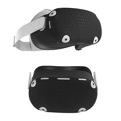 MASiKEN VR 커버 오큘러스 퀘스트 2 쉘, 퀘스트 2 헤드셋 전면 페이스 보호 커버, 안티 스크레치 and 낙하 데미지, 라이트 막이,차단, 퀘스트 2 데칼 교체용 Accessories(Black)
