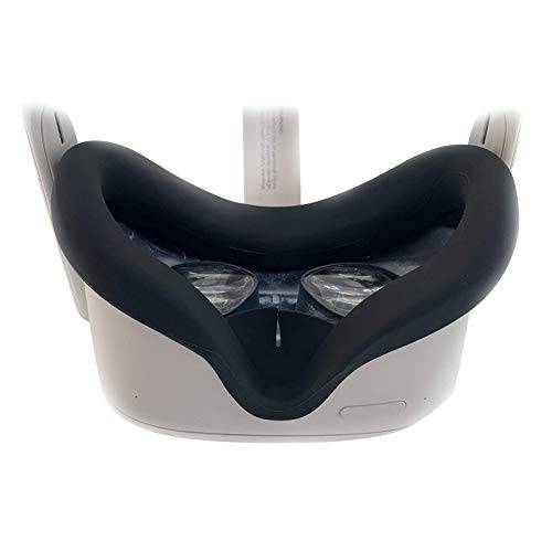 TATACO VR 실리콘 커버 아이 패드 오큘러스 퀘스트 2 - Sweat-Proof, 내광성, Non-Slip, 세척가능 블랙