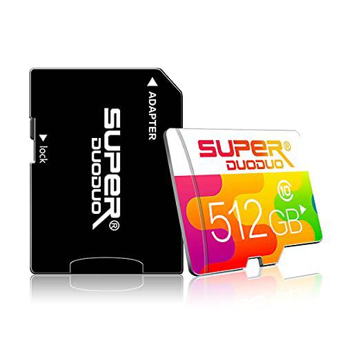 마이크로 SD 카드 512GB 메모리 카드 512GB TF 카드 Class 10 카메라 SD 카드 어댑터 카메라 컴퓨터 게임 콘솔,  블랙박스, 감시, 드론