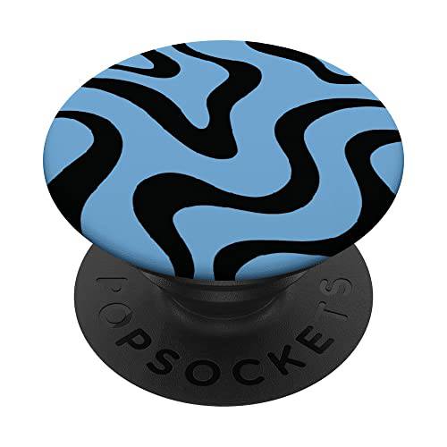 알래스카 블루 레트로 Swirl 60s 70s 디자인 PopSockets 스왑가능 PopGrip