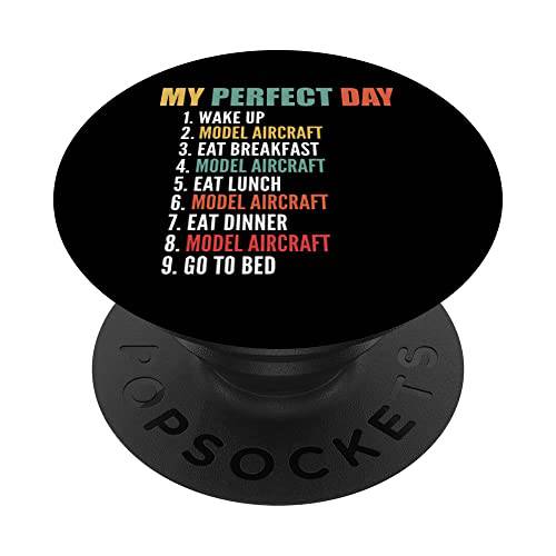 My Perfect Day Funny 모델 항공기 PopSockets 스왑가능 PopGrip