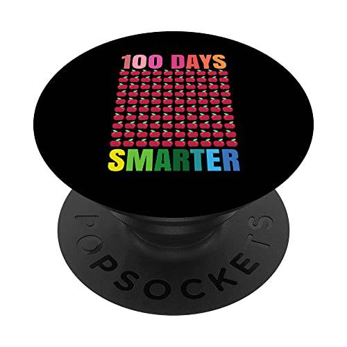 100th Day of 학교 선생님 100th Days Smarter 학생 PopSockets 스왑가능 PopGrip