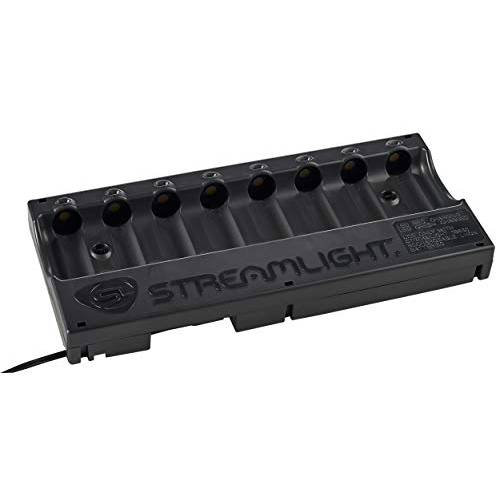 Streamlight 20221 SL-B26 보호 Li-Ion USB 충전식 8-Unit 뱅크 충전기, 블랙
