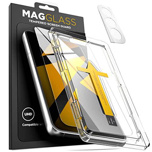 MagGlass HD 화면보호필름, 액정보호필름 삼성 갤럭시 S22 강화유리 카메라 렌즈 가드 (지문인식 호환가능한)