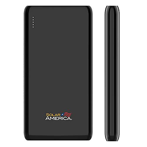 Solar4America 10000mAh 보조배터리, 파워뱅크 USB-C, 마이크로 USB, and USB 출력 폰 or Other 디바이스