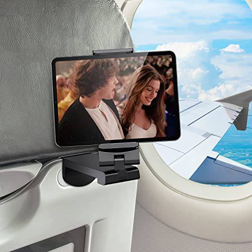 WixGear 범용 비행기 in 비행 태블릿, 태블릿PC 폰 마운트, 핸즈프리 폰 홀더 데스크 Multi-Directional 듀얼 360 도 회전, 포켓 사이즈 여행용 에센셜 악세사리 플라잉.