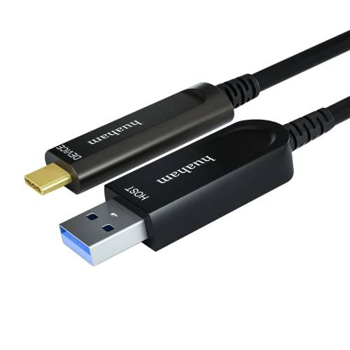 파이버 Optic USB A to USB C 케이블 15M/ 50FT 롱 거리 전송 슬림 USB 3.1 케이블, AOC 10Gbps 울트라 고속 USB 케이블 VR, 엑스박스 360, TV, 노트북 etc