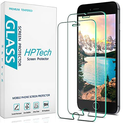 2-Pack HPTech 강화유리 애플 아이폰 SE 2020, 아이폰 8, 아이폰 7, 아이폰 6S, 아이폰 6 4.7-inch 화면보호필름, 액정보호필름, 간편 to 설치,  기포방지, 9H 강도