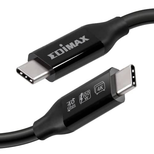 EDiMAX USB4 썬더볼트 3 USB-C 케이블, 1 미터/ 3.3 Feet, up to 40Gbps and 100W USB-PD, 울트라 듀러블, UC4-010TB