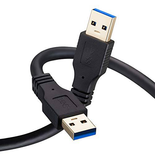 Nanxudyj USB 3.0 A to A 케이블 15ft/ 5M, USB 3.0 타입 A Male to A Male 케이블 USB to USB 케이블, 데이터 전송 하드디스크 인클로저, 프린터, 모뎀, 카메라