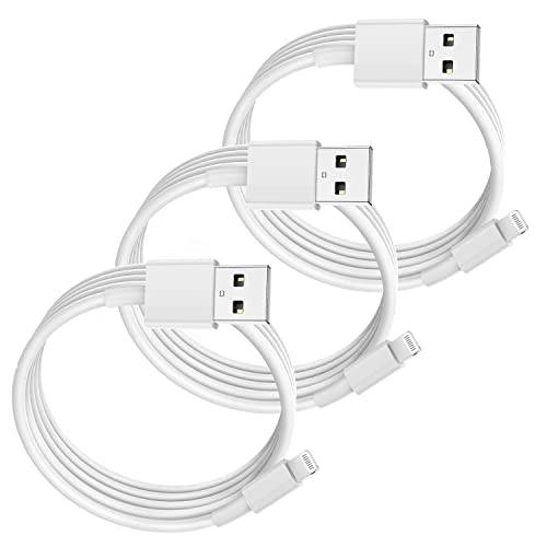3 팩 [애플 MFi 인증된] 라이트닝 to USB 케이블 (2 M), Original 아이폰 충전기 고속 커넥터 데이터동기화 케이블 호환가능한 아이폰 13/ 12/ 11Pro/ SE/ XS 맥스/ XR/ 8/ 7/ 6 플러스, 아이패드, 에어팟