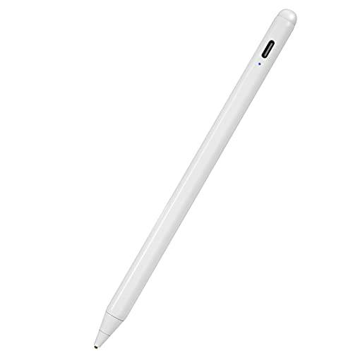 스타일러스 아이폰 11 프로 펜, 1.5mm 파인포인트팁, 가는 심, 가는 촉 펜슬 범용 호환가능한 아이폰/ 디바이스 프로/ 삼성/ 서피스 and More 터치 스크린 액티브 스타일러스펜, 터치펜 화이트