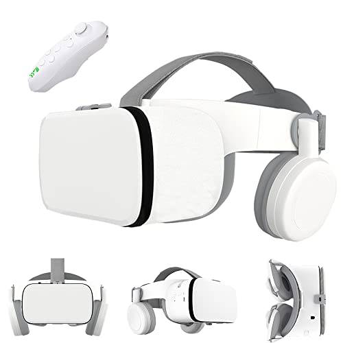 AYangrise VR 헤드셋 핸드폰 3D VR 글라스 블루투스 VR 글라스  리모컨 호환가능한 안드로이드 iOS 아이폰 12 11 프로 맥스 미니 XRS 8 7 삼성 4.7-6.2 인치 휴대용 휴대폰.