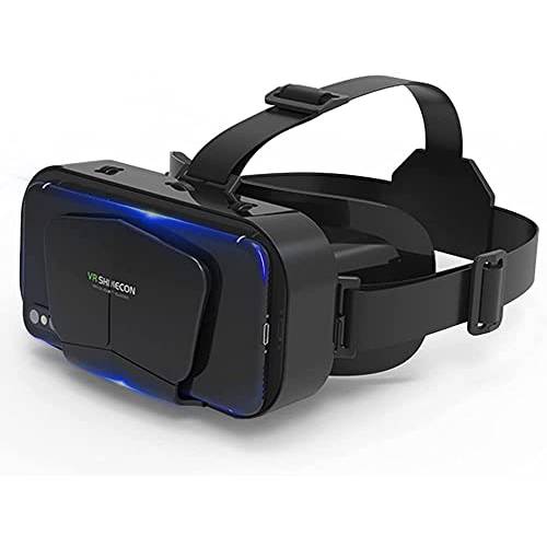 VR SHINECON VR VR 헤드셋 3D 글라스 헤드셋 헬멧 VR 고글 TV,  영화&  비디오 게임 호환가능한 iOS, 안드로이드& 지원 4.7-7 인치