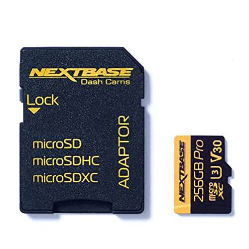 Nextbase 256GB U3 마이크로 SD 메모리 카드 - 어댑터포함 - 호환가능한 Nextbase in-Car 대시보드 캠 시리즈 1 and 2