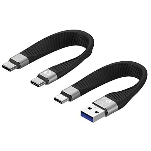 Afterplug USB C to C 케이블 번들,묶음 USB A to USB C 케이블,  듀러블& Tangle-Free,  보조배터리, 파워뱅크,  차량용충전기, 안드로이드 오토, 외장 SSD&  충전 스테이션