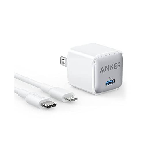 Anker USB-C 충전기 20W 3ft USB-C to 라이트닝 케이블, 511 충전기 (소형 프로), PD 듀러블 컴팩트 고속충전기, Anker 소형 프로 아이폰 13/ 13 미니/ 13 프로/ 13 프로 맥스/ 12, 갤럭시, 아이패드/ 아이패드 미니