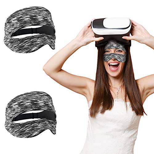 JO. Devivre VR 마스크 Sweat 밴드 VR Sweat 마스크 페이스 커버 오큘러스 퀘스트 2, VR 운동, 슈퍼내추럴 사이즈 조절가능 스트랩 클로져 (그레이, 2 팩)