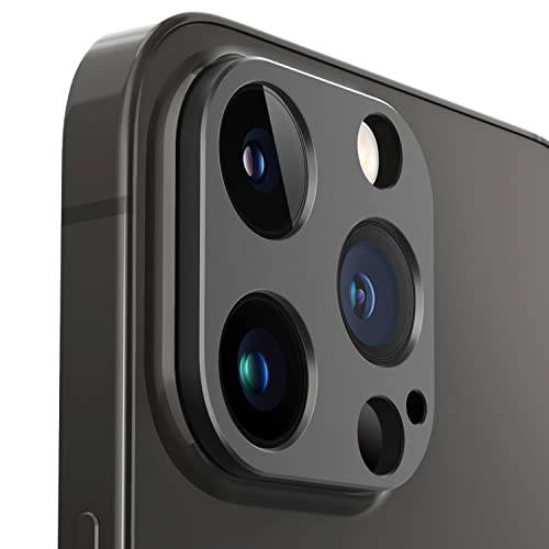 OTOFLY Designed 아이폰 13 프로 맥스 카메라 렌즈 보호, Designed 아이폰 13 프로 카메라 렌즈 보호, 알루미늄 합금 카메라 쉴드, Original 포토 해상도, 케이스 친화적 (블랙)
