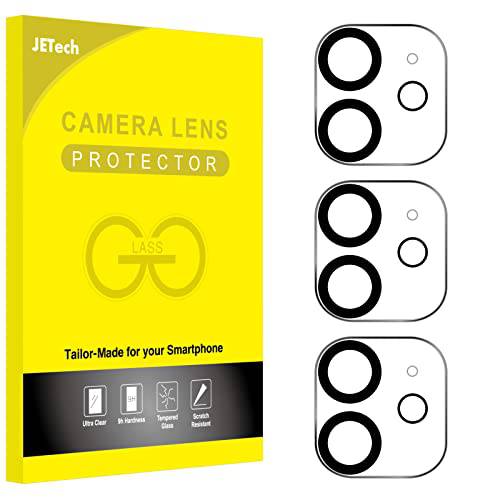 JETech 카메라 렌즈 보호 아이폰 12 6.1-Inch, 9H 강화유리, HD 클리어, Anti-Scratch, 케이스 친화적, Does Not Affect 나이트 Shots, 3-Pack