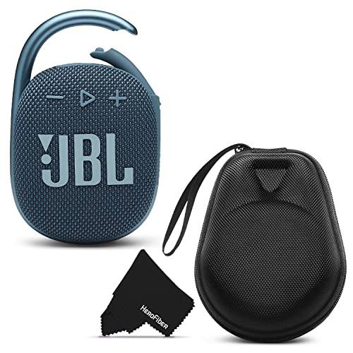 JBL 블루투스 스피커 | 블루투스 샤워 스피커 | 포함 JBL 클립 4 블루투스 휴대용 스피커, 하드쉘 JBL 클립 4 케이스, and 천 | 방수 블루투스 스피커, 아웃도어, Indoors,  비치 | 블루