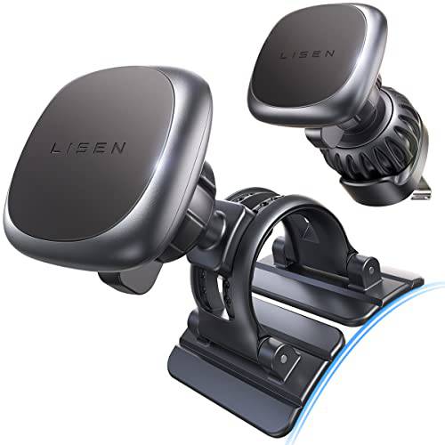 자석 폰 홀더 자동차 [360° 조절가능] LISEN 100% 범용 대쉬보드 자동차 폰 홀더 [6X 강력 마그넷] 폰 자석 자동차 마운트 호환가능한 모든 휴대폰&  태블릿 자동차 벤트 폰 마운트