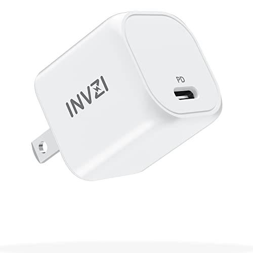 INVZI USB C 충전기 20w - PD 고속충전 USB C 벽면 충전기 블록  미니 파워 어댑터 아이폰 13 프로 맥스/ 13 프로/ 13 미니/ SE/ 아이폰 12 프로 맥스/ 11, 픽셀 5/ 4 4XL/ 3 3XL, 갤럭시, 아이패드/ 아이패드 미니/ 프로