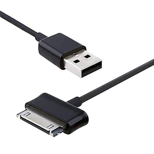 30pin USB 파워 서플라이 케이블 삼성 Tablet-USB-Charging 갤럭시 탭 2 8.9 7.7 7.0 플러스 Note-10.1-GT-N8013-GT-P5113 SGH-I497 SCH-I915 SCH-I705 GT-P3113 GT-P3100 USB 케이블 충전기 Cable（Black）