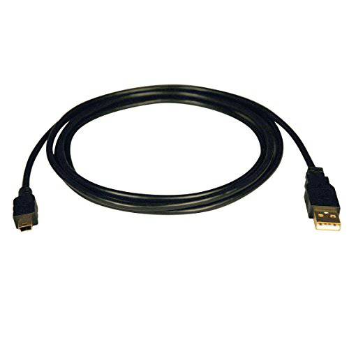 Tripp 라이트 USB 2.0 Hi-Speed A to Mini-B 케이블 (A to 5Pin Mini-B M/ M) 6-ft.(U030-006), 블랙