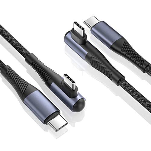 USB C to USB C 케이블 10ft, Deegotech 2 팩 100W 직각 엑스트라 롱 USB-C 충전 케이블 고속충전 호환가능한 맥북 프로/ 에어 아이패드 프로/ 에어/ 미니 갤럭시 S22/ S21/ S20/ Note20 (3 Meter)-Black