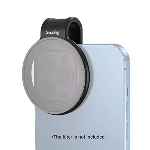 SmallRig 필터 클립 아이폰 12/ 13 시리즈, 52 mm 자석 필터 클램프 핸드폰 필터 어댑터 삼성 갤럭시 S22/ S22+, 화웨이 메이트 40/ P40 프로 Work 외장 필터 -3845
