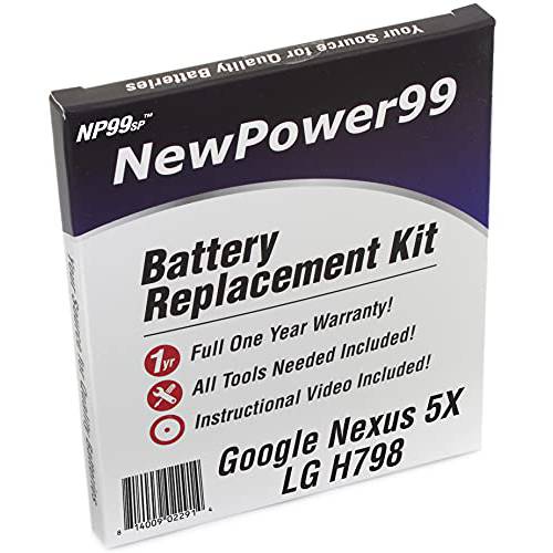 배터리 키트 구글 넥서스 5X LG H798 비디오, 툴 and Extended Life 배터리 from NewPower99