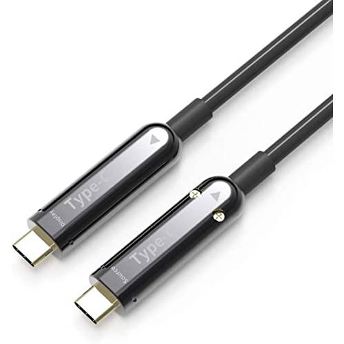 Pacroban 8k 케이블 2.1 USB C 케이블 100ft 파이버 Optic 48Gbps 120Hz (USB 3.1 타입 C to 타입 C 케이블) 듀러블, 고속 HD 신호 호환가능한 모니터, 프로젝터