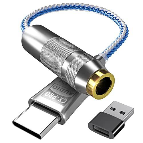 USB C to 3.5mm 오디오 어댑터 [Hi-Res 무손실 음악] CX 프로 USB C 헤드폰 어댑터 32bit 384KHz CX31993 DAC 칩 헤드폰 앰프 하이파이 헤드폰 잭 어댑터 USB C to 헤드폰 잭 타입 C 디바이스