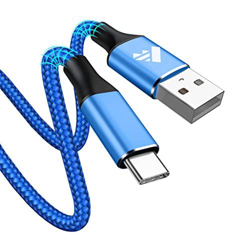 USB to USB C 케이블 [2-Pack, 3ft] 3A 고속충전 USB A to 타입 C 케이블 갤럭시 충전기 케이블 삼성 갤럭시 S9 S8 A50 A51 A71 A20 A21 A20e A10e A11 S20, 노트 20 9 8, LG Stylo 4/ 5 K51 V30 G6 G5