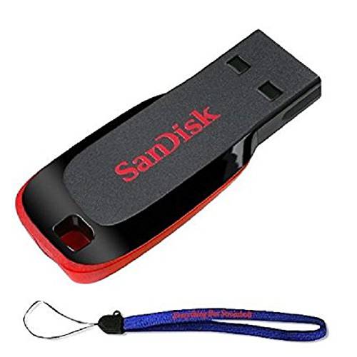 SanDisk Cruzer 블레이드 USB 2.0 플래시드라이브 SDCZ50-016G-B35 점프 드라이브 with Everything But 스트롬볼리 (TM) 스트랩