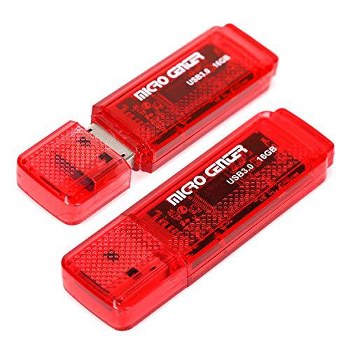 Micro Center SuperSpeed 2 Pack 16GB USB 3.0 플래시 드라이브 Gum Size 메모리 스틱 Thumb 드라이브 데이터 스토리지 점프 드라이브 16G 2-Pack