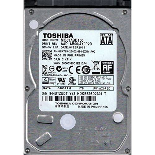 Toshiba MQ01ABD100 1TB AAD AB00/ AX0P2D