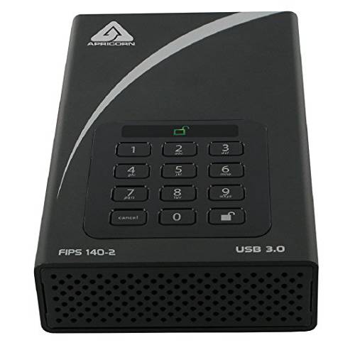 Apricorn Aegis 데스크탑 2 TB FIPS 140-2 Validated 256-Bit Encrypted 하드디스크 (ADT-3PL256F-2000)