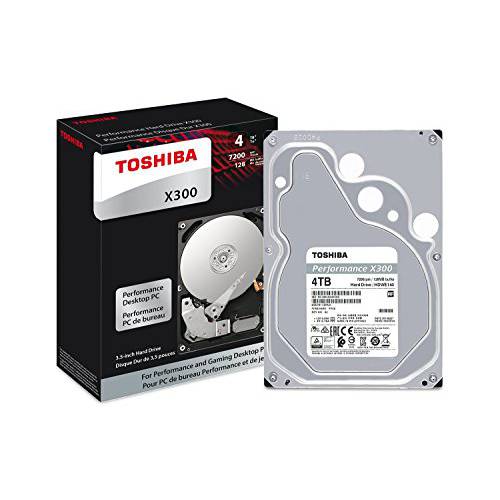 Toshiba (HDWE140XZSTA) X300 4TB 퍼포먼스 데스크탑 and 게이밍 하드디스크 7200 RPM 128MB Cache SATA 6.0GB/ s3.5 인치 내장 하드디스크