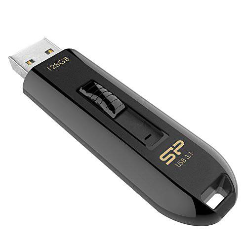 Silicon Power 128GB 고 레벨 USB 3.0 플래시드라이브 B21 썸 Drives 벌크, 대용량 점프 드라이브 Zip 드라이브 메모리 스틱 Capless Design 블랙 (SP128GBUF3B21VSK)