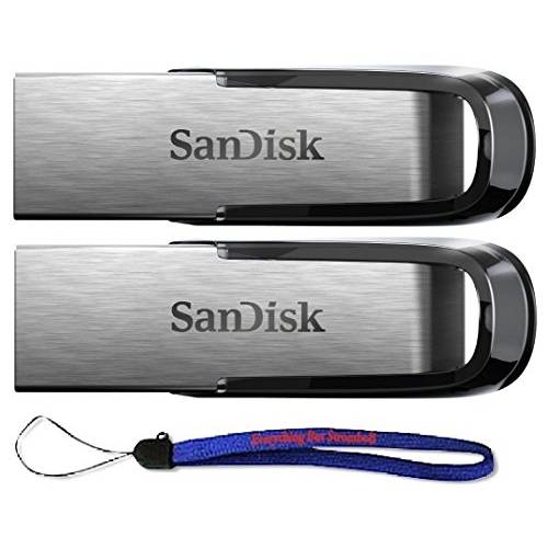 SanDisk  울트라 Flair USB (2 팩) 3.0 16GB 플래시드라이브 하이 퍼포먼스 SDCZ73-016G-G46 - with (1) Everything But 스트롬볼리 (TM) 스트랩