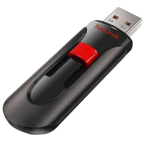 Sandisk Cruzer Glide USB 플래시드라이브, 64 GB, 블랙/ 레드 (SDCZ60-064G-A46)