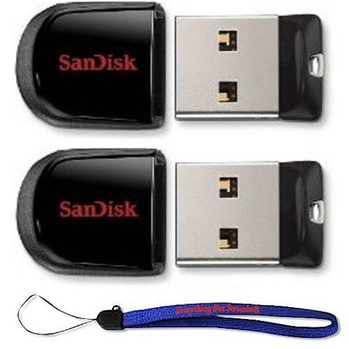 SanDisk Cruzer 호환 16 GB X2 = 32GB USB 플래시드라이브 SDCZ33-016G-B35-2PK w/ Everything But 스트롬볼리 (TM) 스트랩