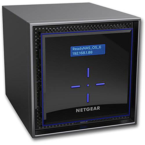 NETGEAR ReadyNAS RN424 4 베이 디스크없는 고성능 NAS, 40TB 용량 네트워크 연결 스토리지, Intel 1.5GHz 듀얼 코어 프로세서, 2GB RAM, (RN42400)